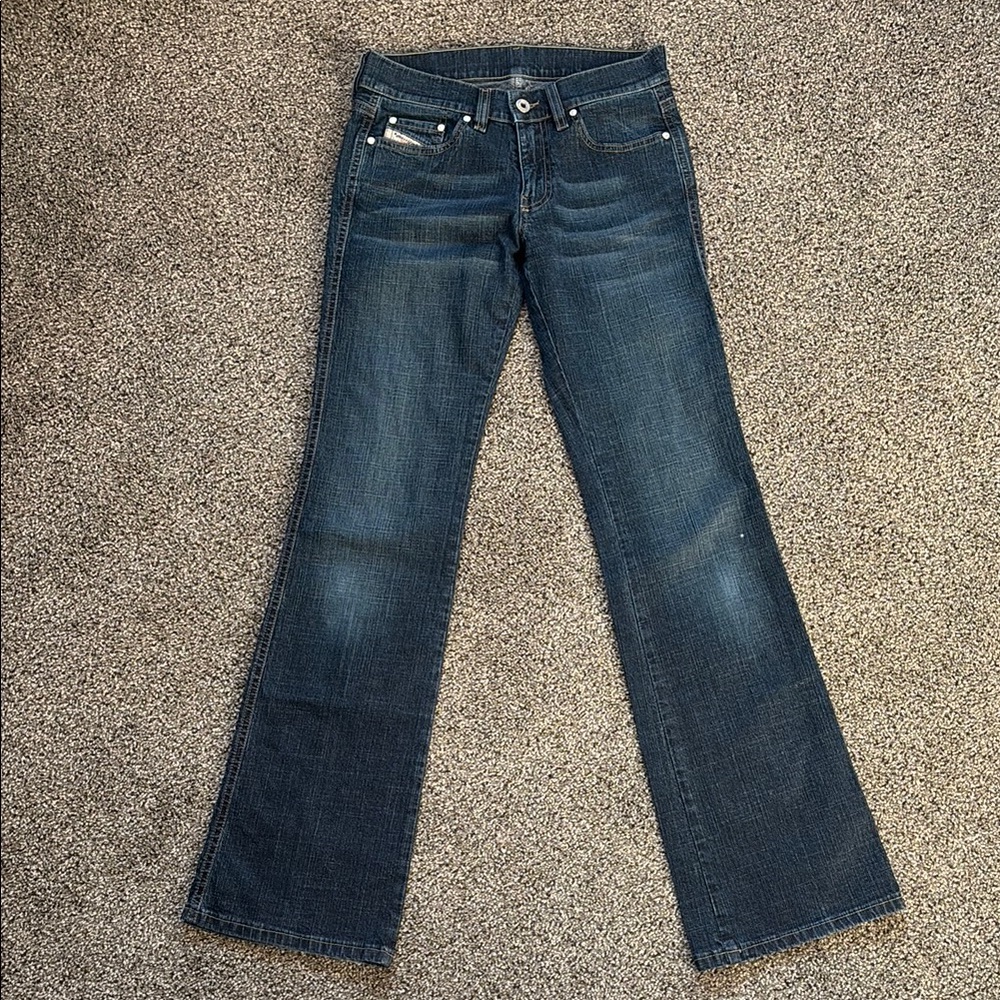 Vintage Women’s Diesel Stretch Denim Bootcut Blue Jeans Size 27 Made in Italy